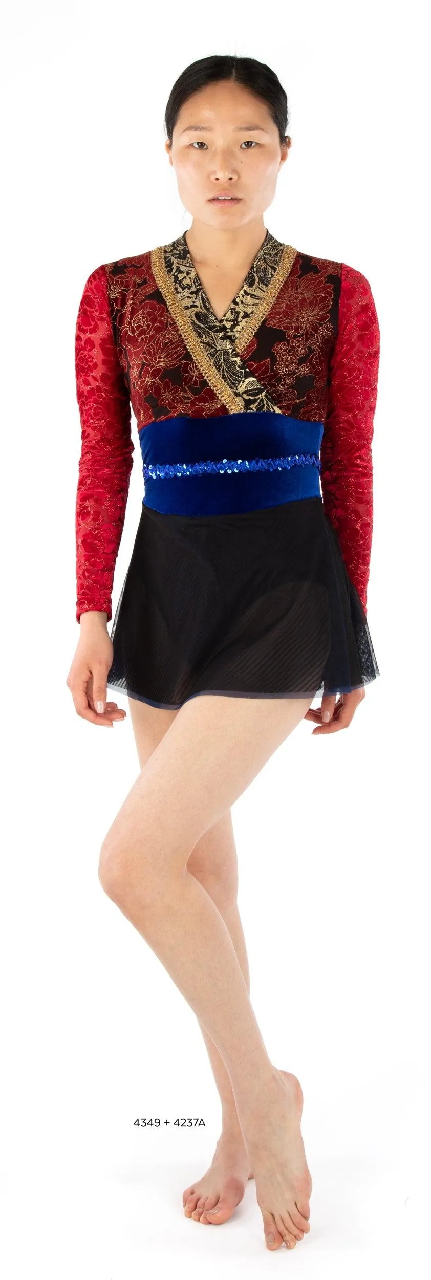 4349 // EMMA Surplice neck leotard