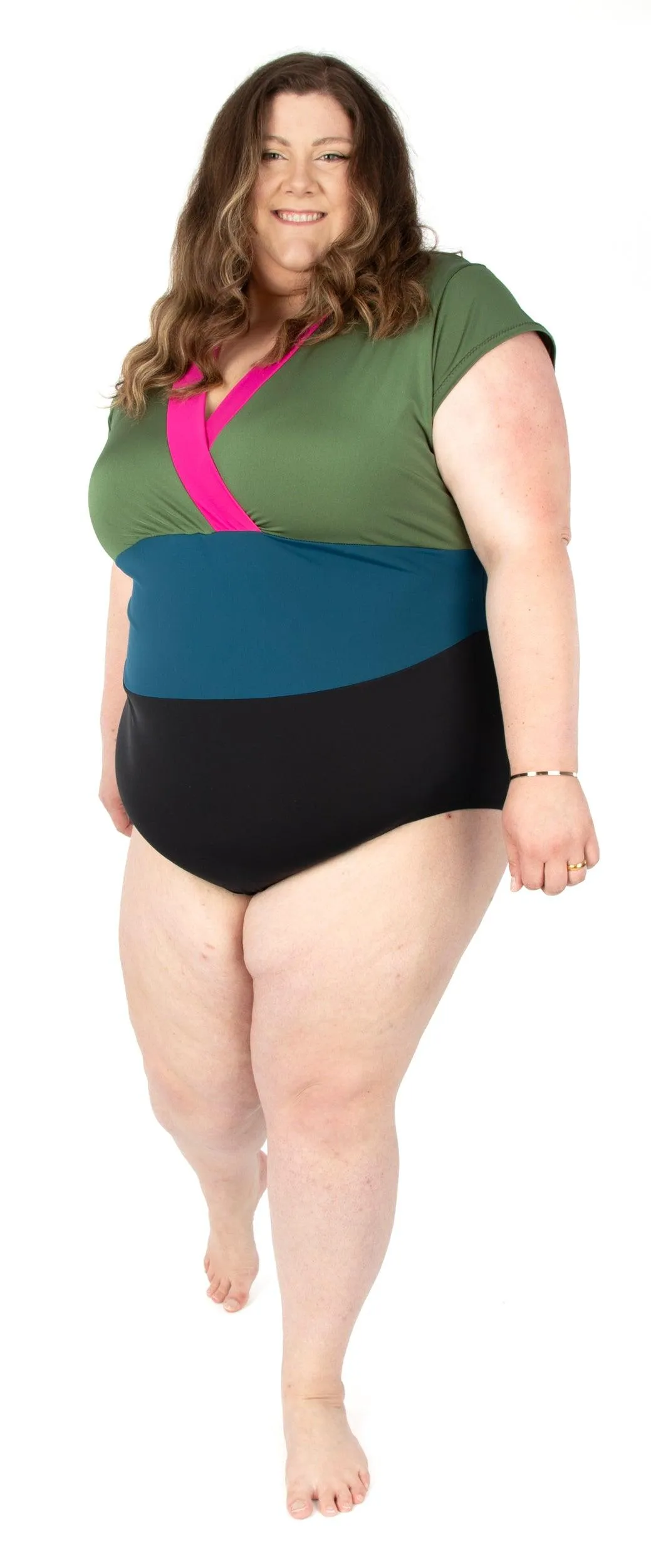 4349 // EMMA Surplice neck leotard