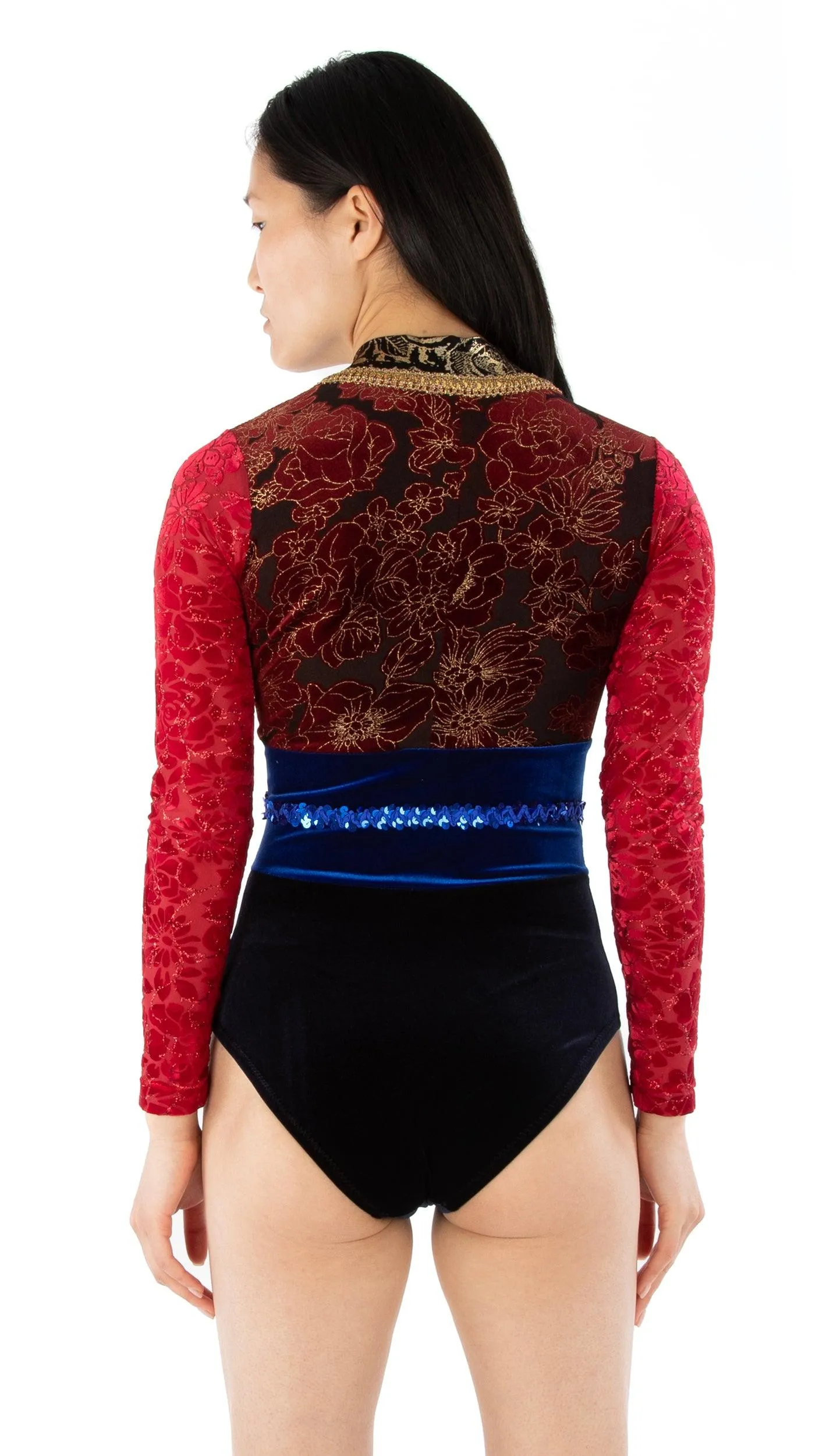 4349 // EMMA Surplice neck leotard