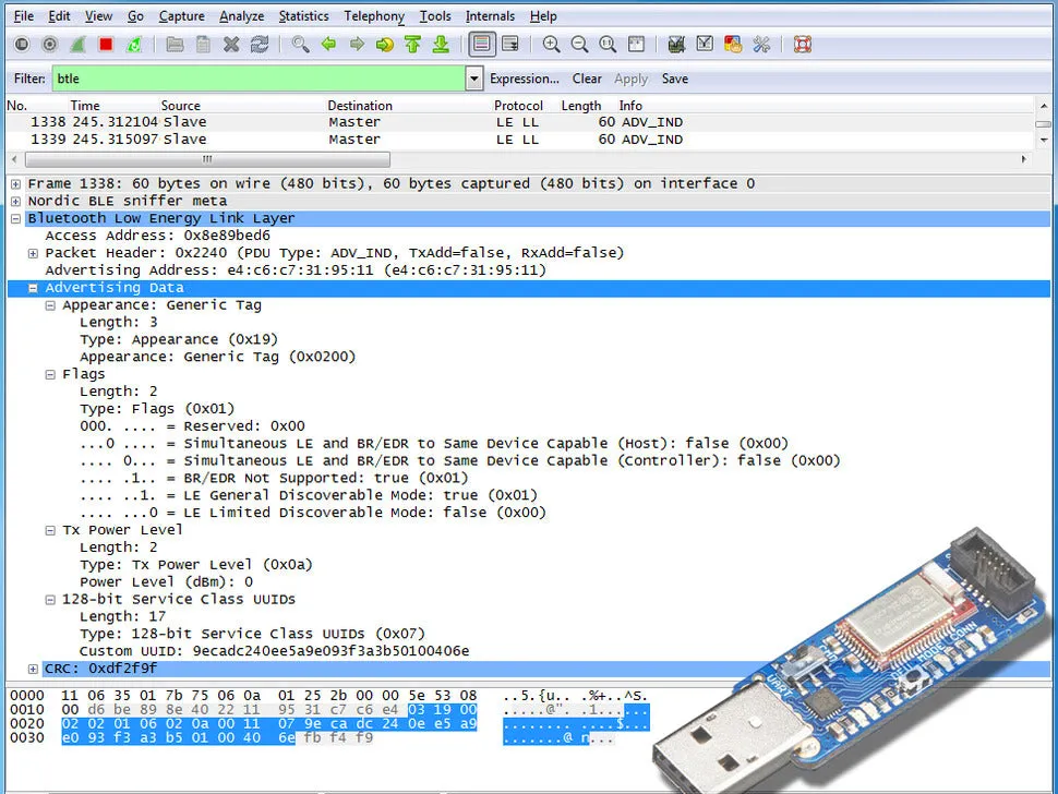 Adafruit Bluefruit LE Sniffer - (BLE 4.0) - nRF51822 - v1.0