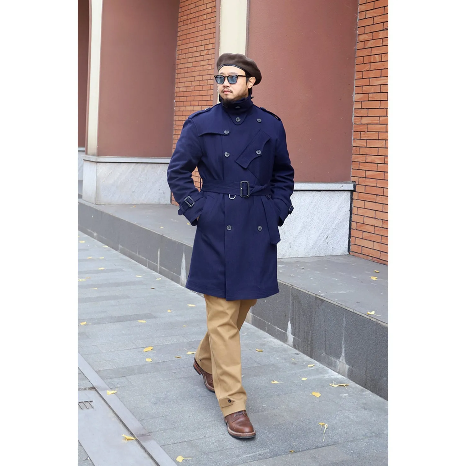 Anniversary Appreciation Special Discount EditionMETROLOLITAN TRENCH INDIGO KENDO COAT (DR0066)