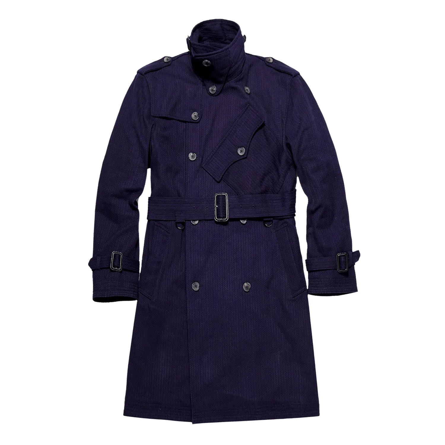 Anniversary Appreciation Special Discount EditionMETROLOLITAN TRENCH INDIGO KENDO COAT (DR0066)
