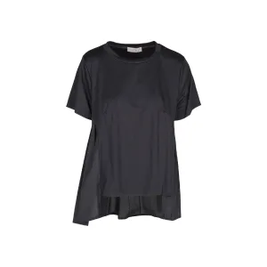 Astrid  Women's Woven Combo Top with Knit Details