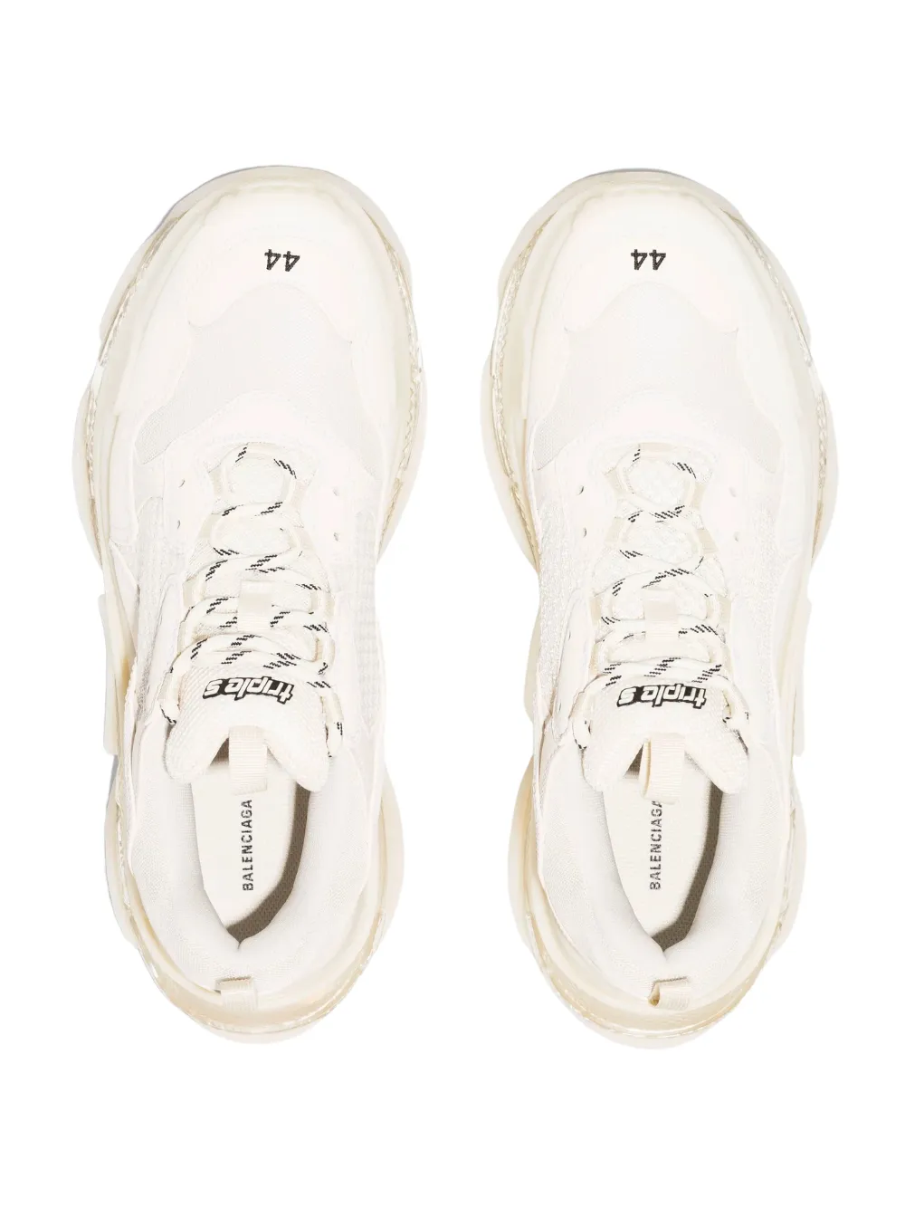 BALENCIAGA Triple S Clear Sole Sneaker Light Beige
