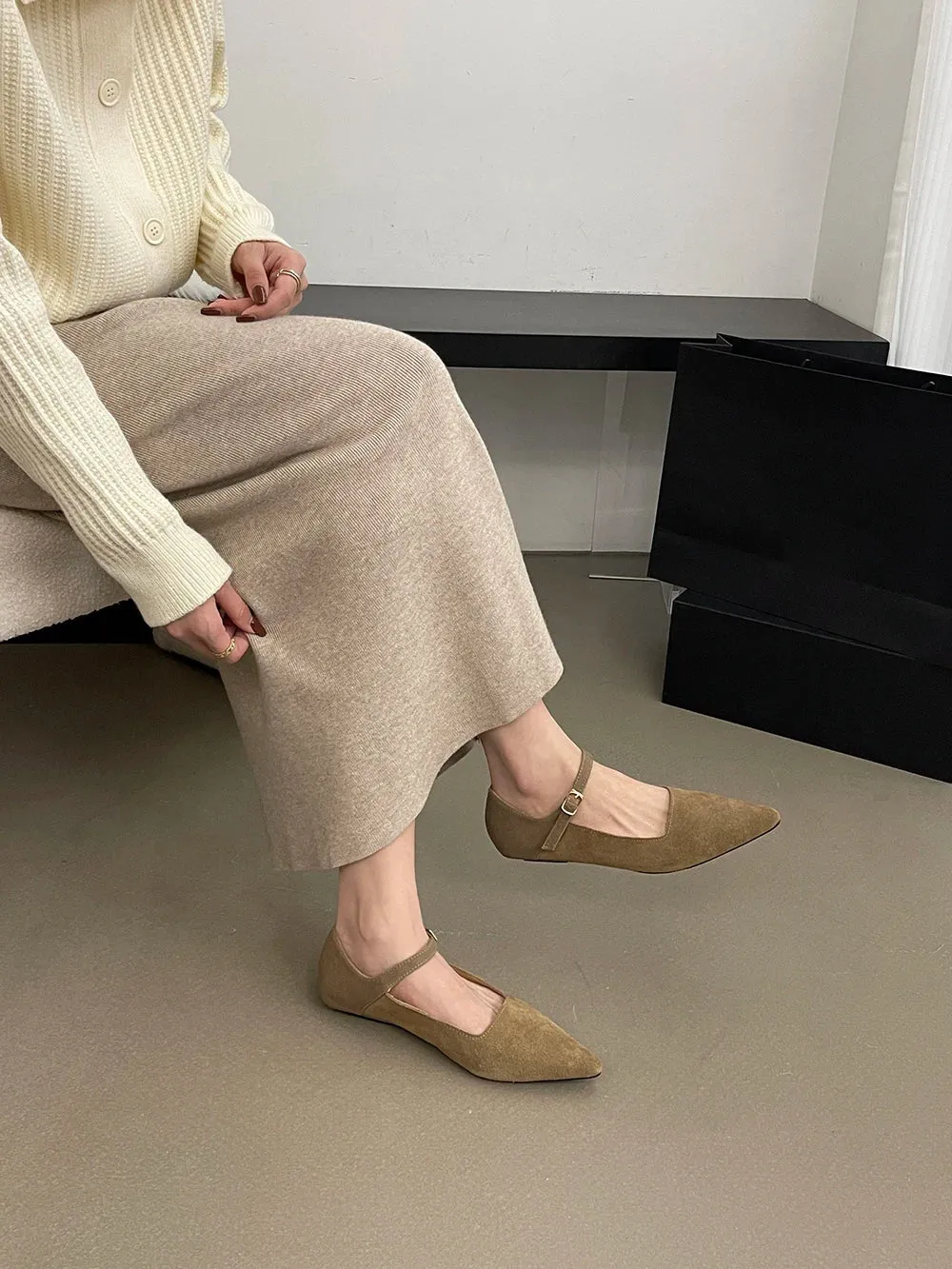 binfenxie  -  Flock Women Loafers Flated Brown Beige Black 2024 New Arrivals Low Heeled Casual Daily Fashion Dress Shoes Woman Size 35-39