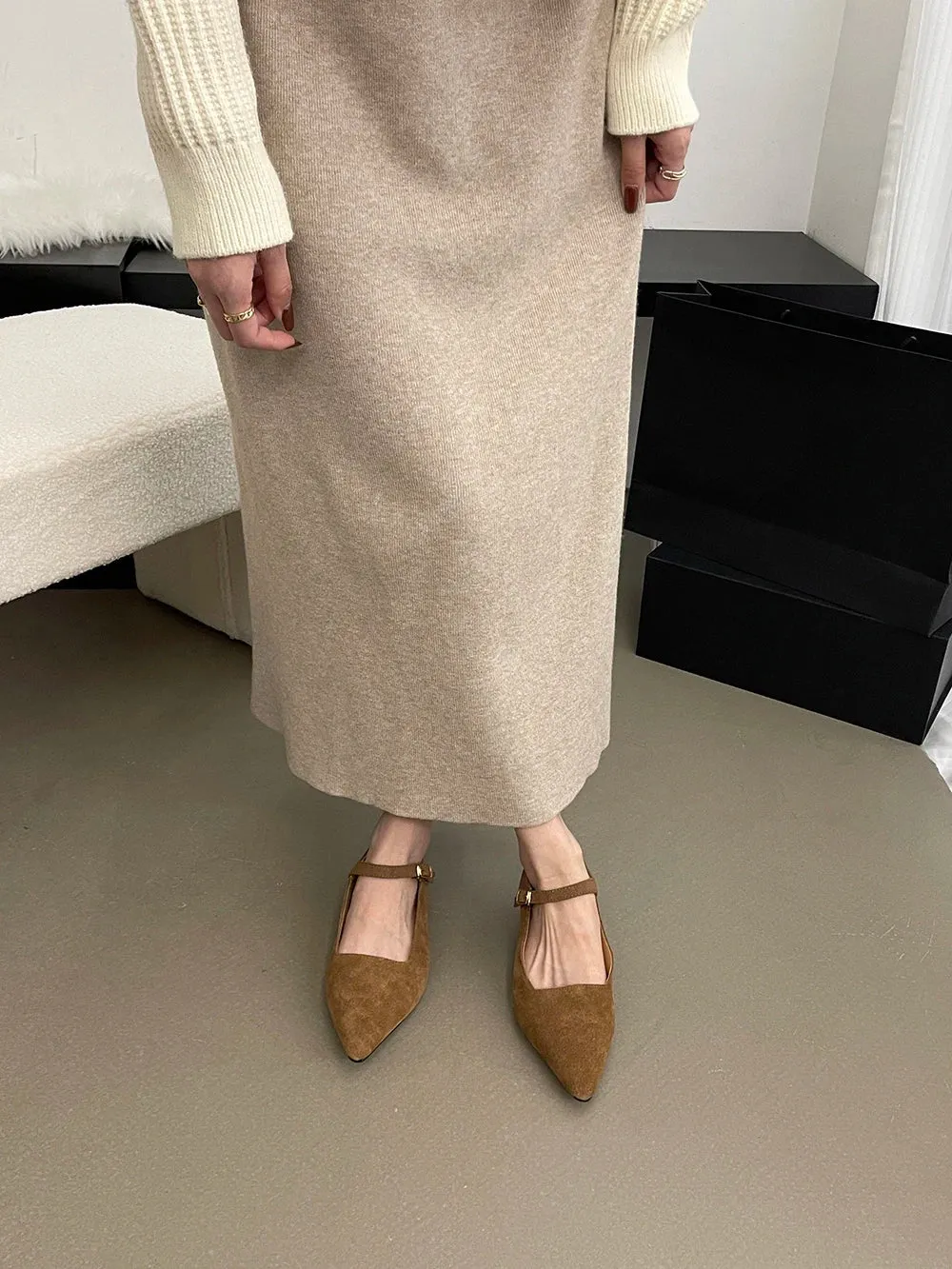 binfenxie  -  Flock Women Loafers Flated Brown Beige Black 2024 New Arrivals Low Heeled Casual Daily Fashion Dress Shoes Woman Size 35-39