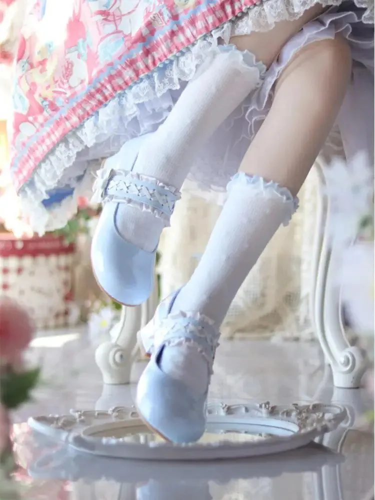 binfenxie  -  Lovely Round Head Cute Kawaii Girls Loli Shoes Women Fashion Casual Loafers Lolita Bow Sweet Women's Shoes