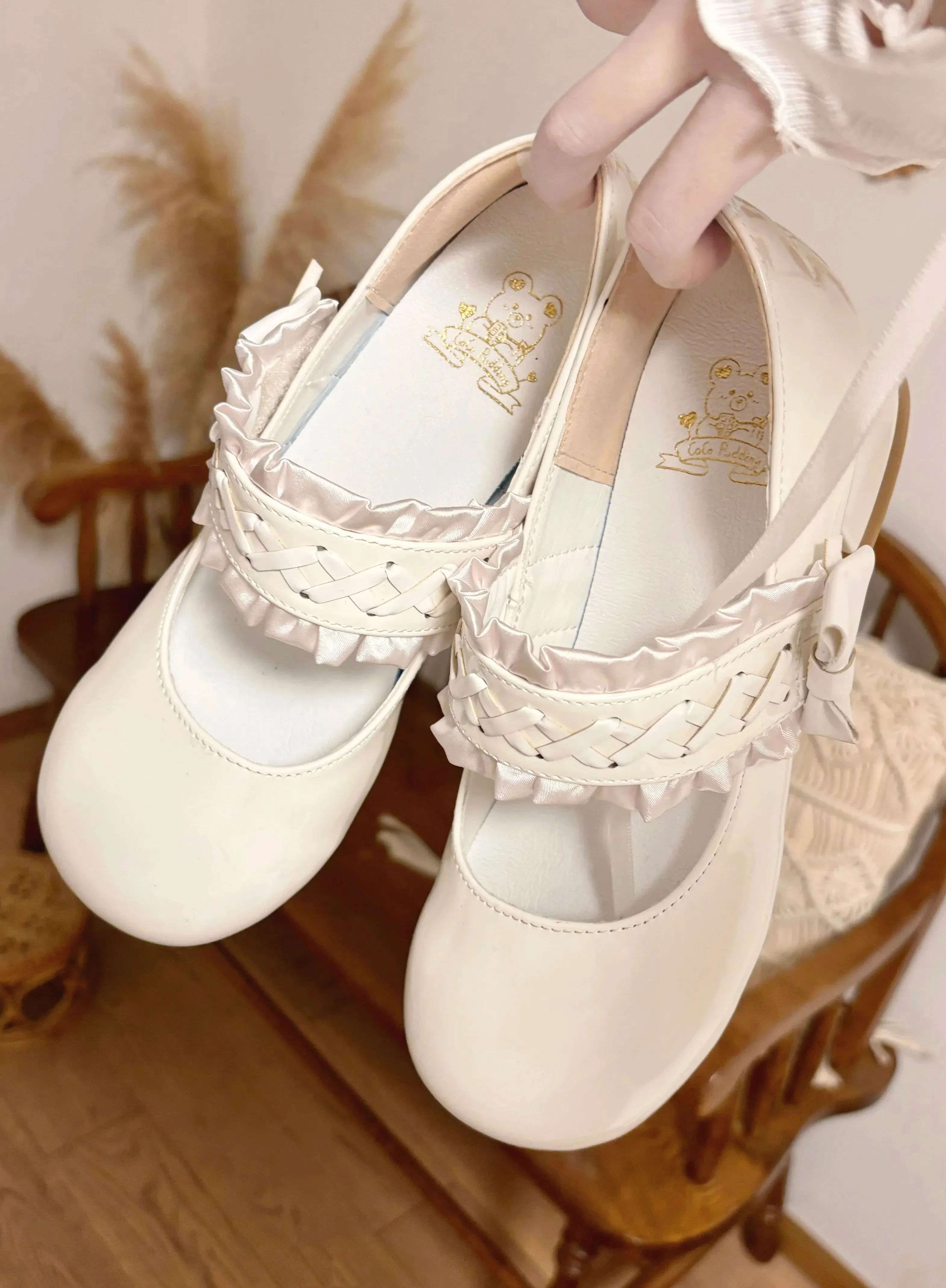 binfenxie  -  Lovely Round Head Cute Kawaii Girls Loli Shoes Women Fashion Casual Loafers Lolita Bow Sweet Women's Shoes