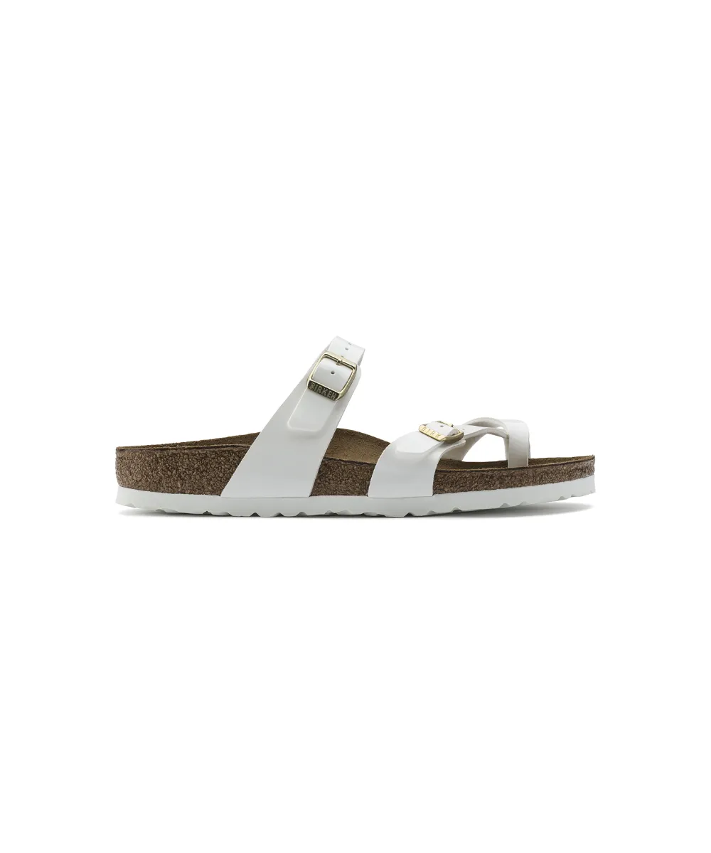 BIRKENSTOCK MAYARI IN WHITE PATENT