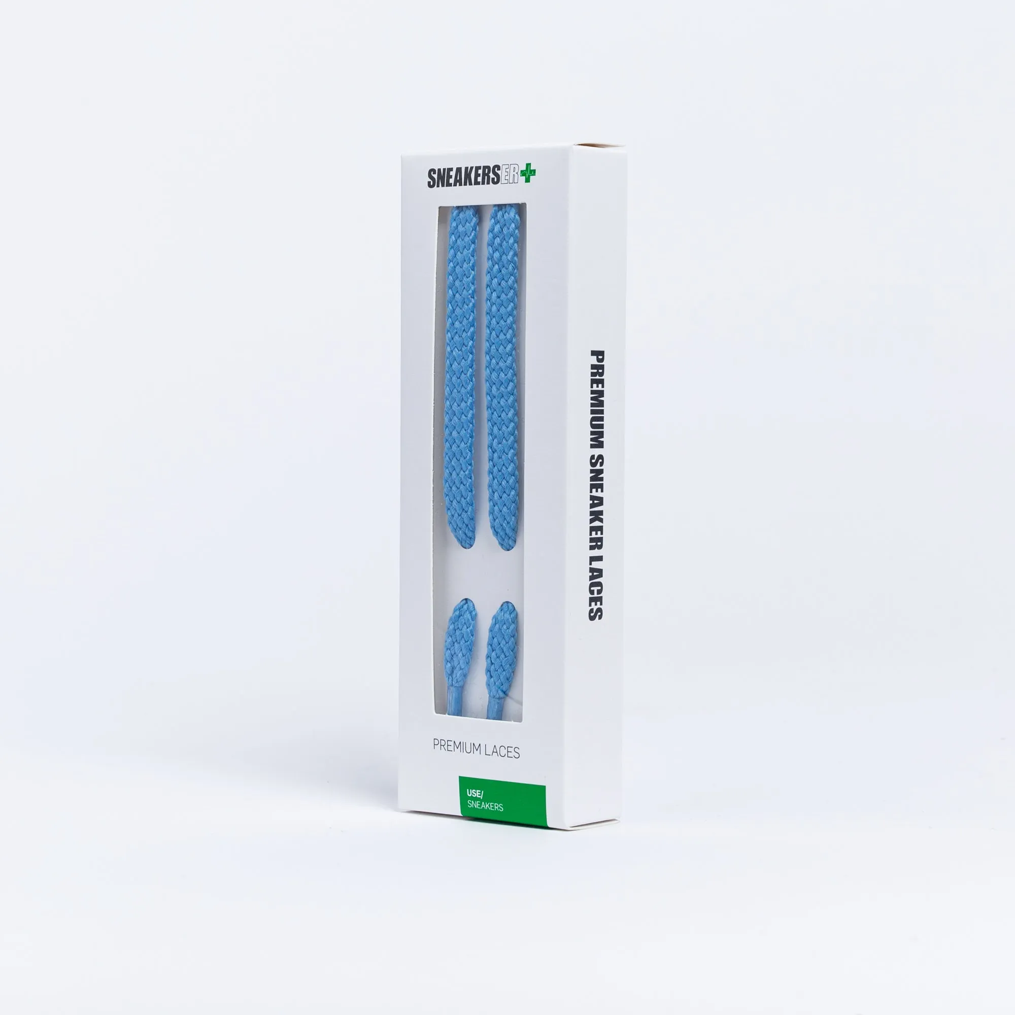 BOSTON FLAT SNEAKER LACES 120CM X 8mm LIGHT BLUE