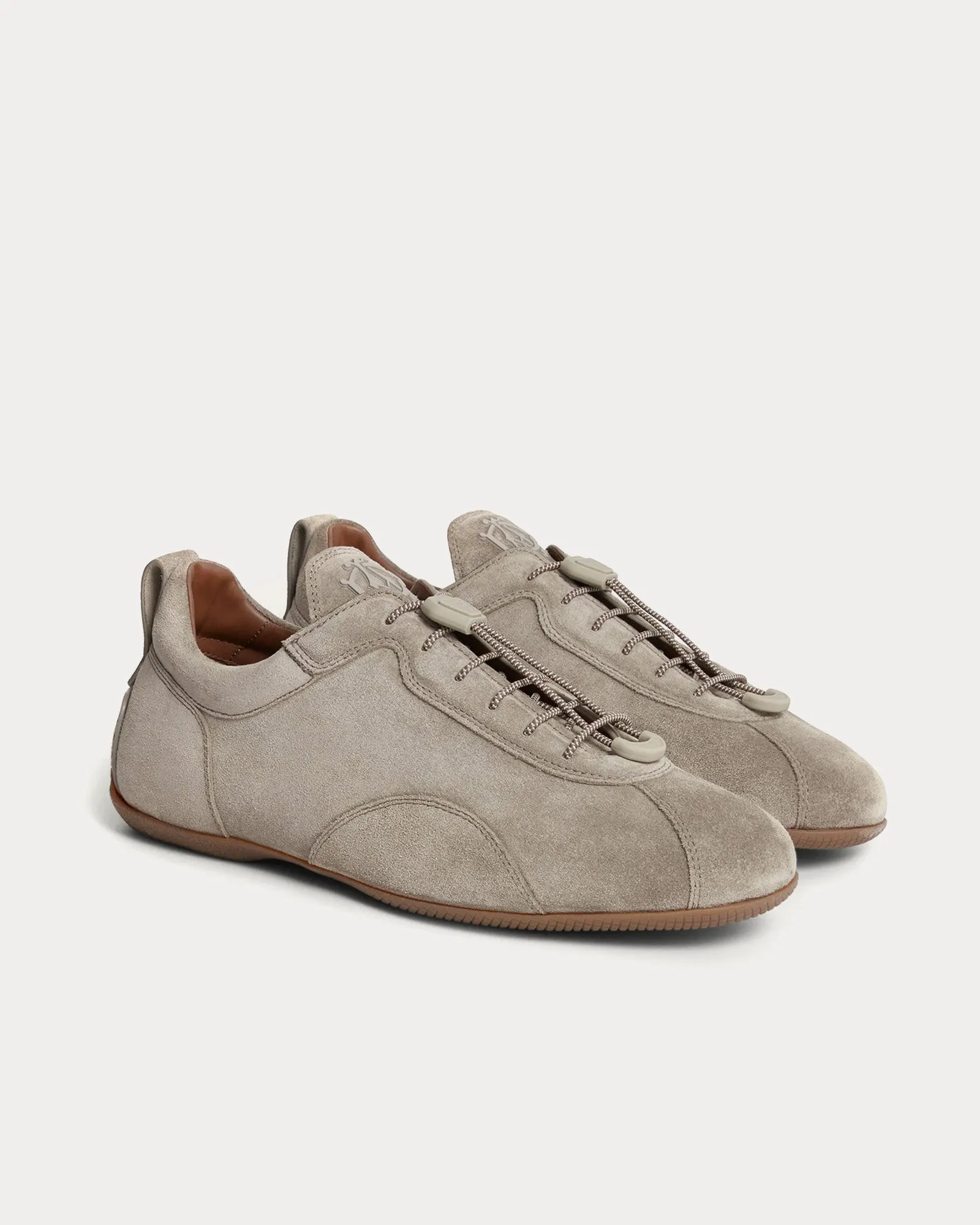 Davies Automotive Suede Light Grey Low Top Sneakers