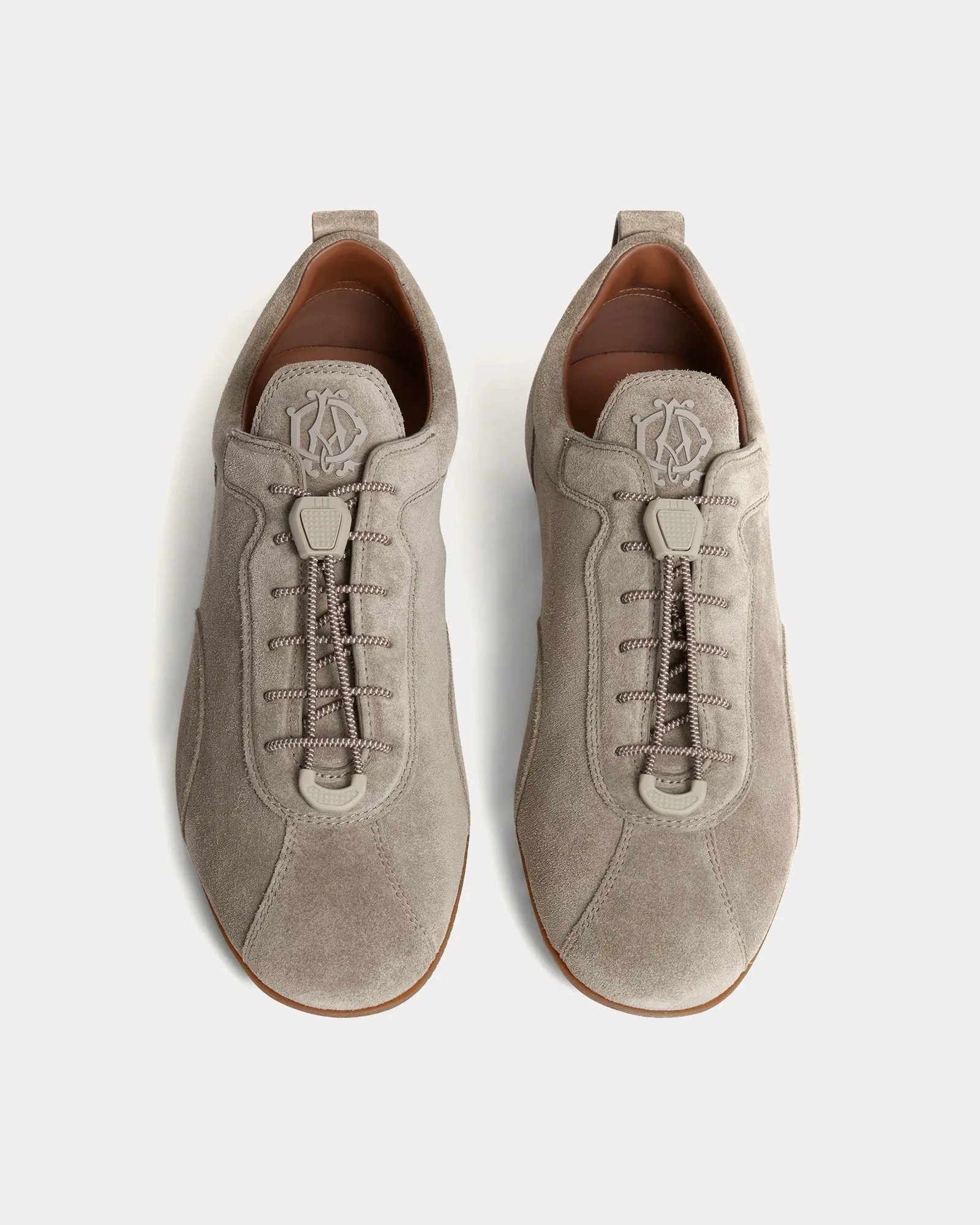 Davies Automotive Suede Light Grey Low Top Sneakers