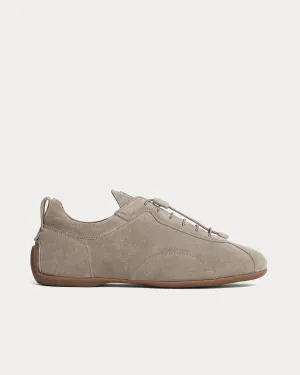 Davies Automotive Suede Light Grey Low Top Sneakers