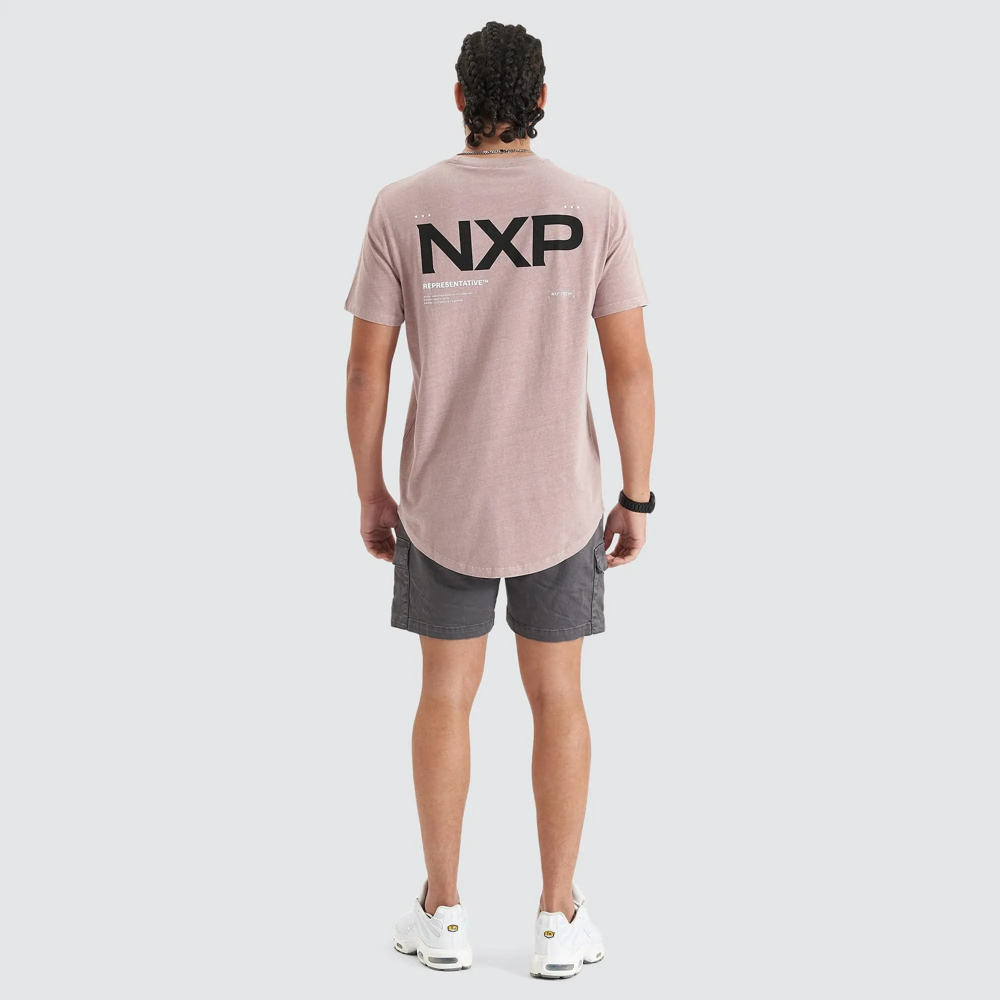 Delta Time Dual Curved Tee Pigment Etherea