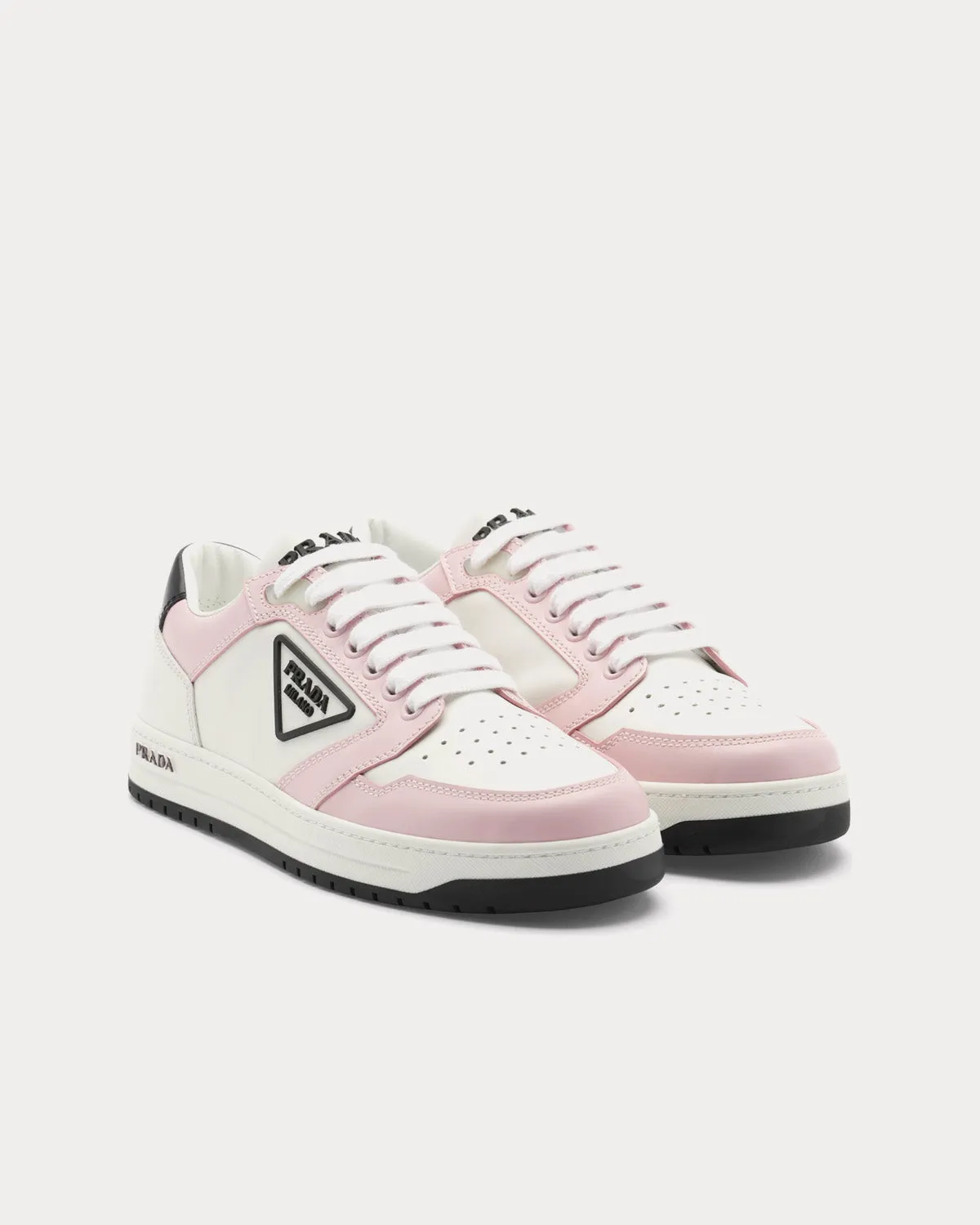 District White / Alabaster Pink Low Top Sneakers