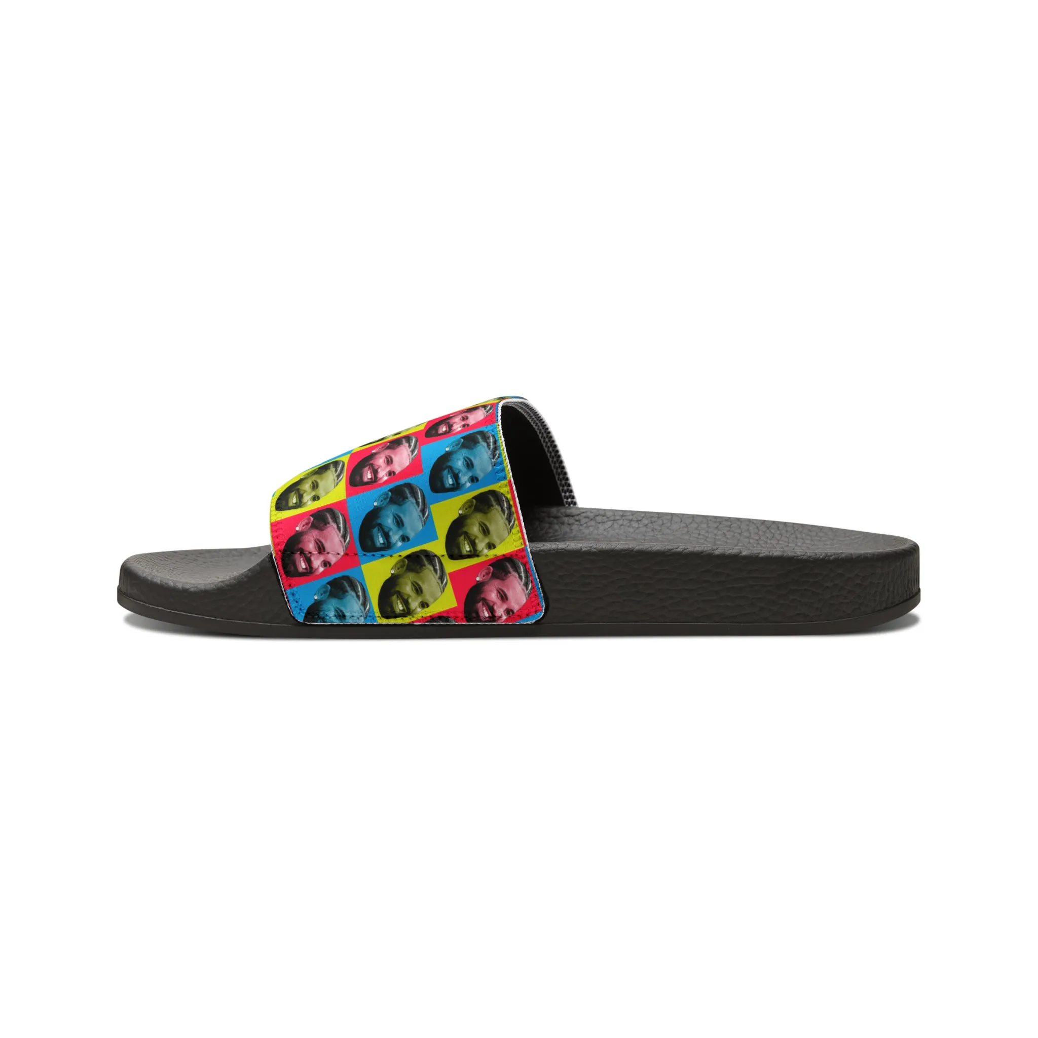 Drake Colored Checker Faces Men's Slide Sandals
