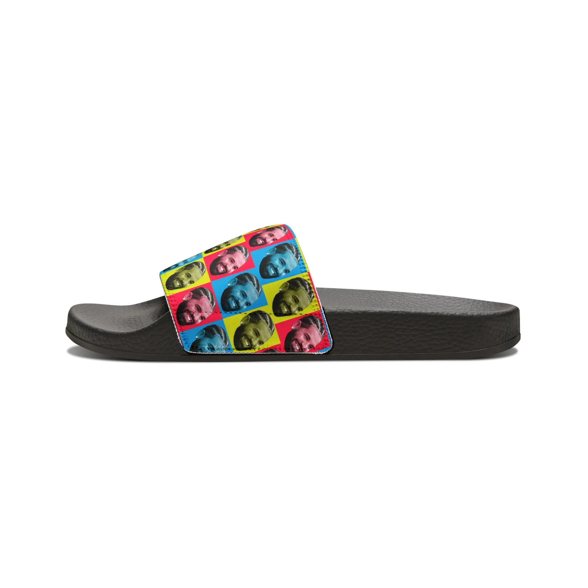 Drake Colored Checker Faces Men's Slide Sandals