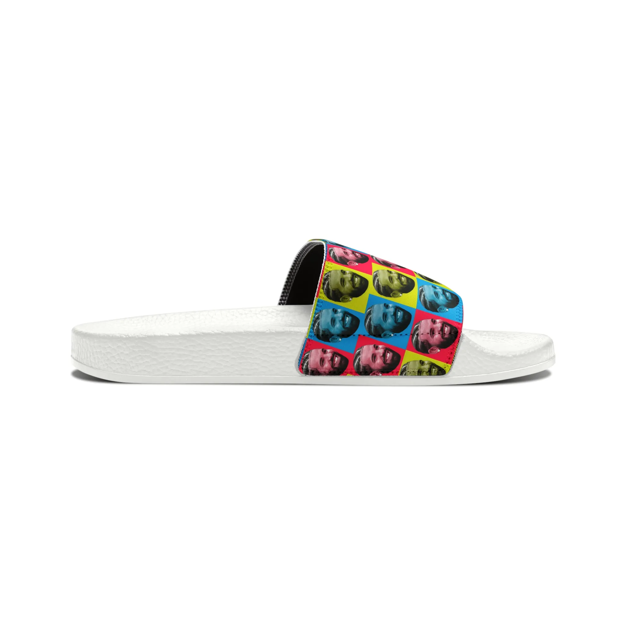 Drake Colored Checker Faces Men's Slide Sandals