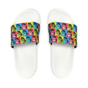 Drake Colored Checker Faces Men's Slide Sandals
