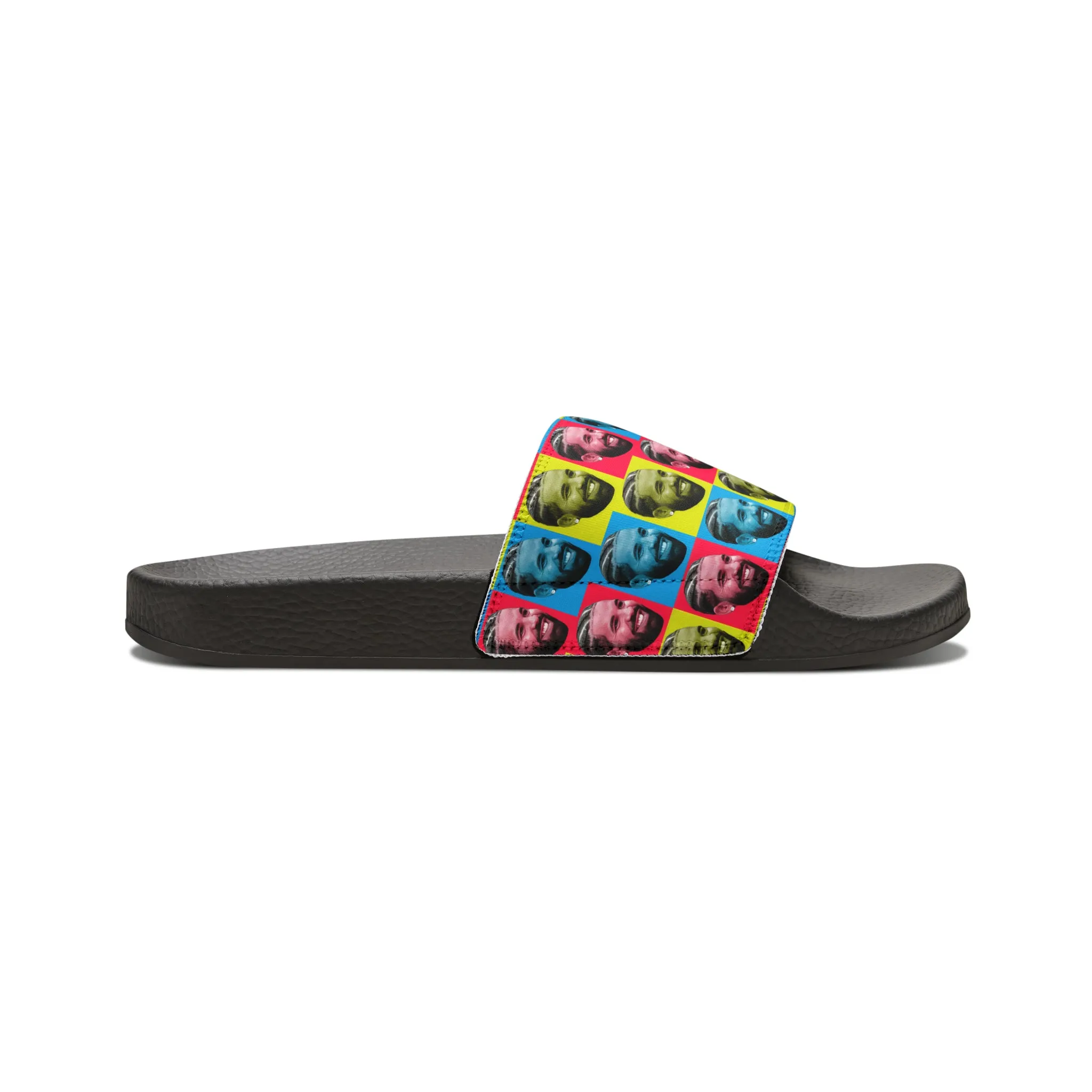 Drake Colored Checker Faces Men's Slide Sandals