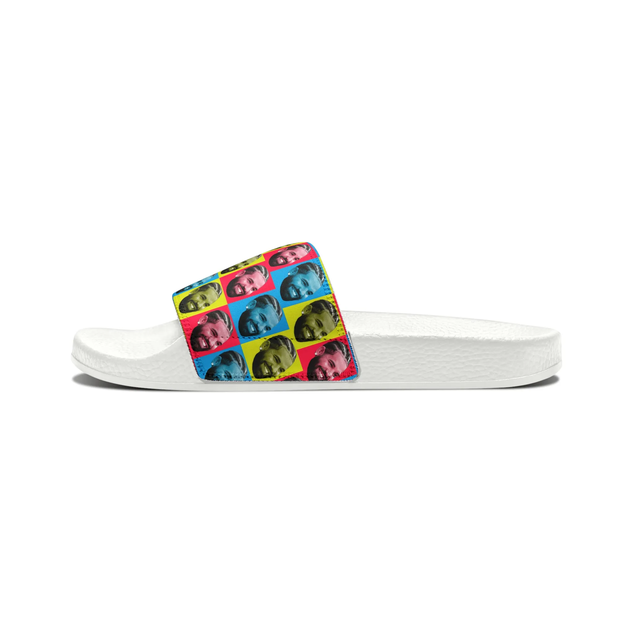 Drake Colored Checker Faces Men's Slide Sandals