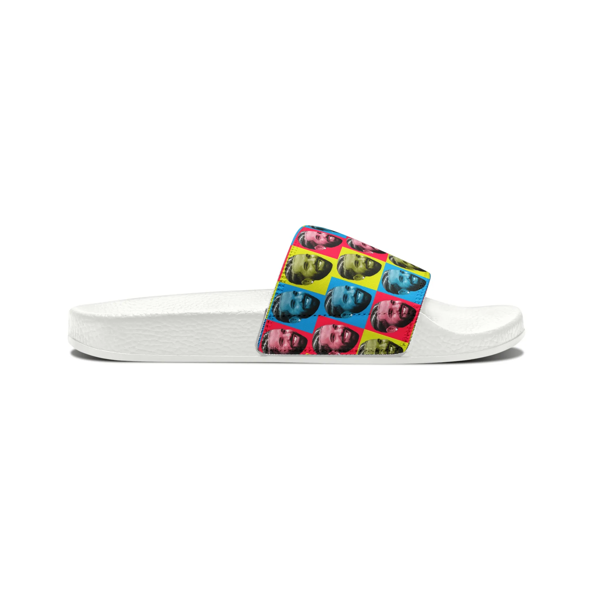 Drake Colored Checker Faces Men's Slide Sandals
