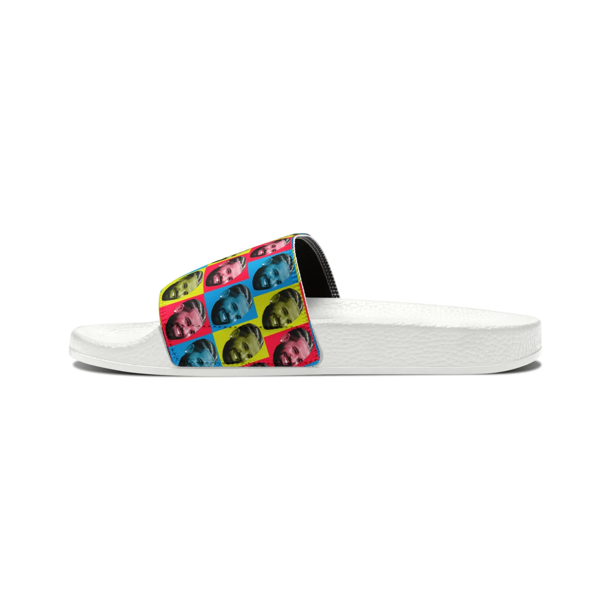 Drake Colored Checker Faces Men's Slide Sandals