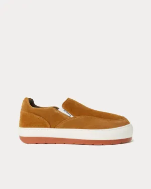 Dreamy Suede Light Brown Slip On Sneakers