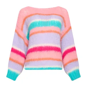 Ella Knit Sweater - Rose/Blue/Lilac Mix