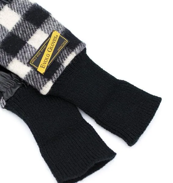 Exist Vegan Leather Woolrich Gloves (Buffalo Plaid White)