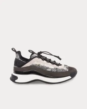 Fabric & Suede Calfskin Gray / Dark Grey / Light Grey Low Top Sneakers