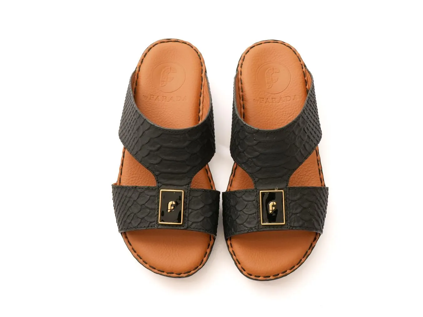 FARADA KIDS ARABIC PYTHON SANDALS BLACK