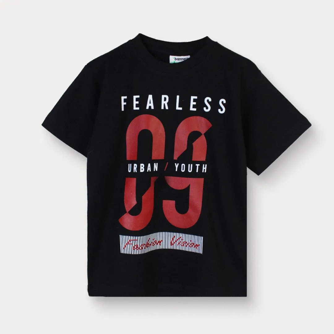 Fearless Urban Black Boys T-Shirt