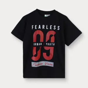 Fearless Urban Black Boys T-Shirt