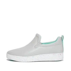 FitFlop RALLY Speckle-Sole Leather Slip-On Trainers