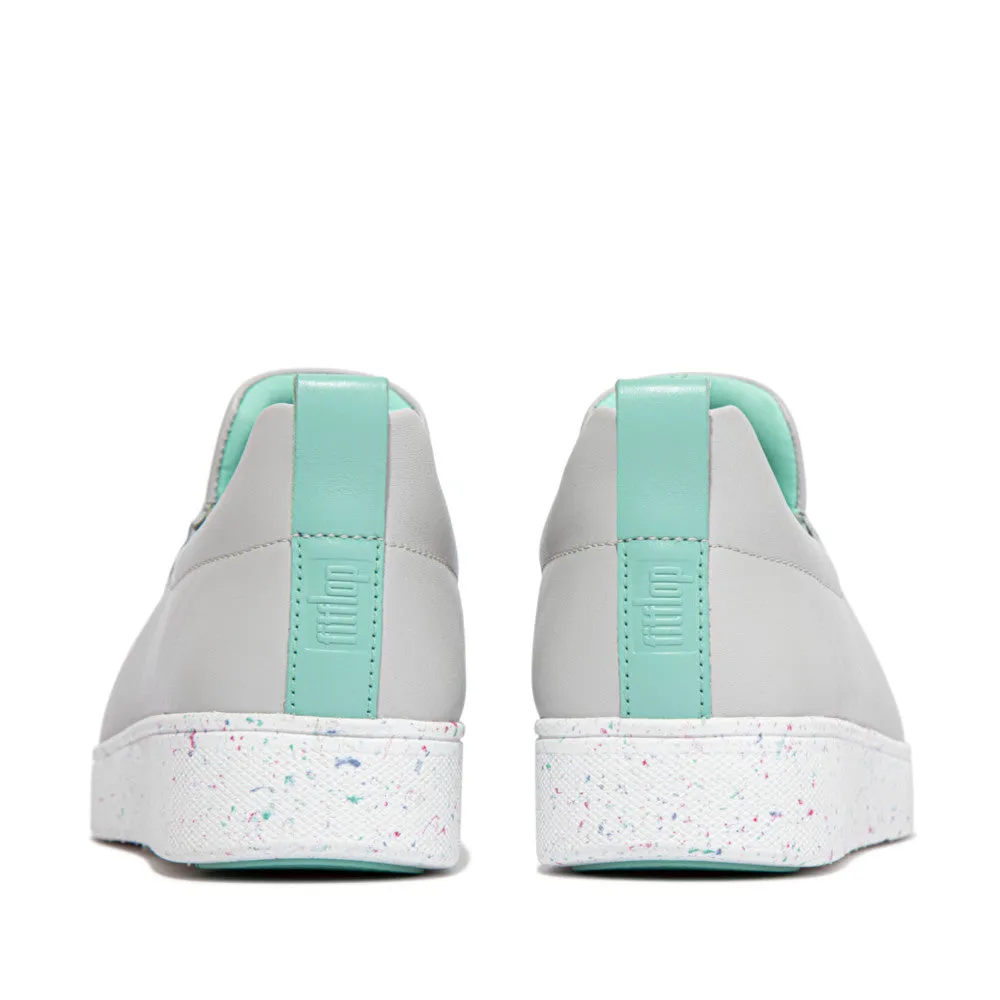FitFlop RALLY Speckle-Sole Leather Slip-On Trainers