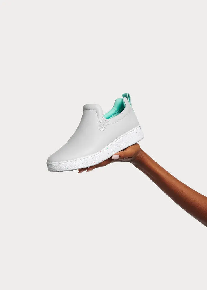 FitFlop RALLY Speckle-Sole Leather Slip-On Trainers