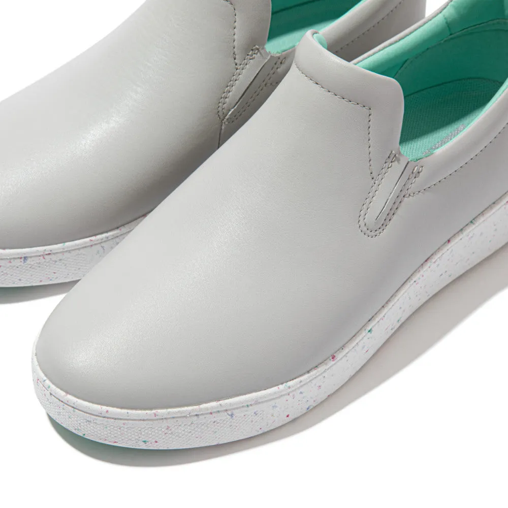 FitFlop RALLY Speckle-Sole Leather Slip-On Trainers