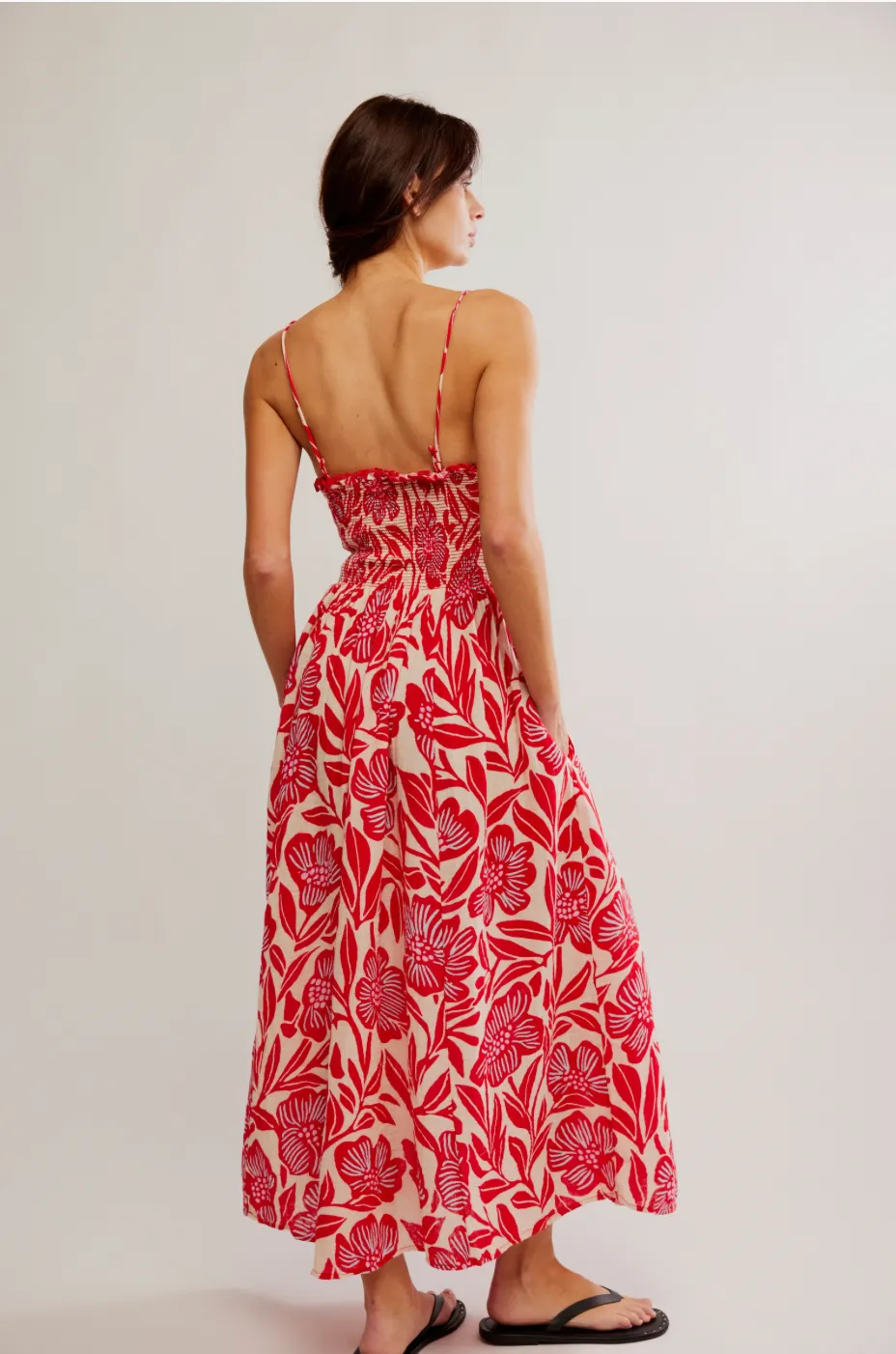 FREE PEOPLE Sweet Nothings Midi Dress - Gardenia Combo