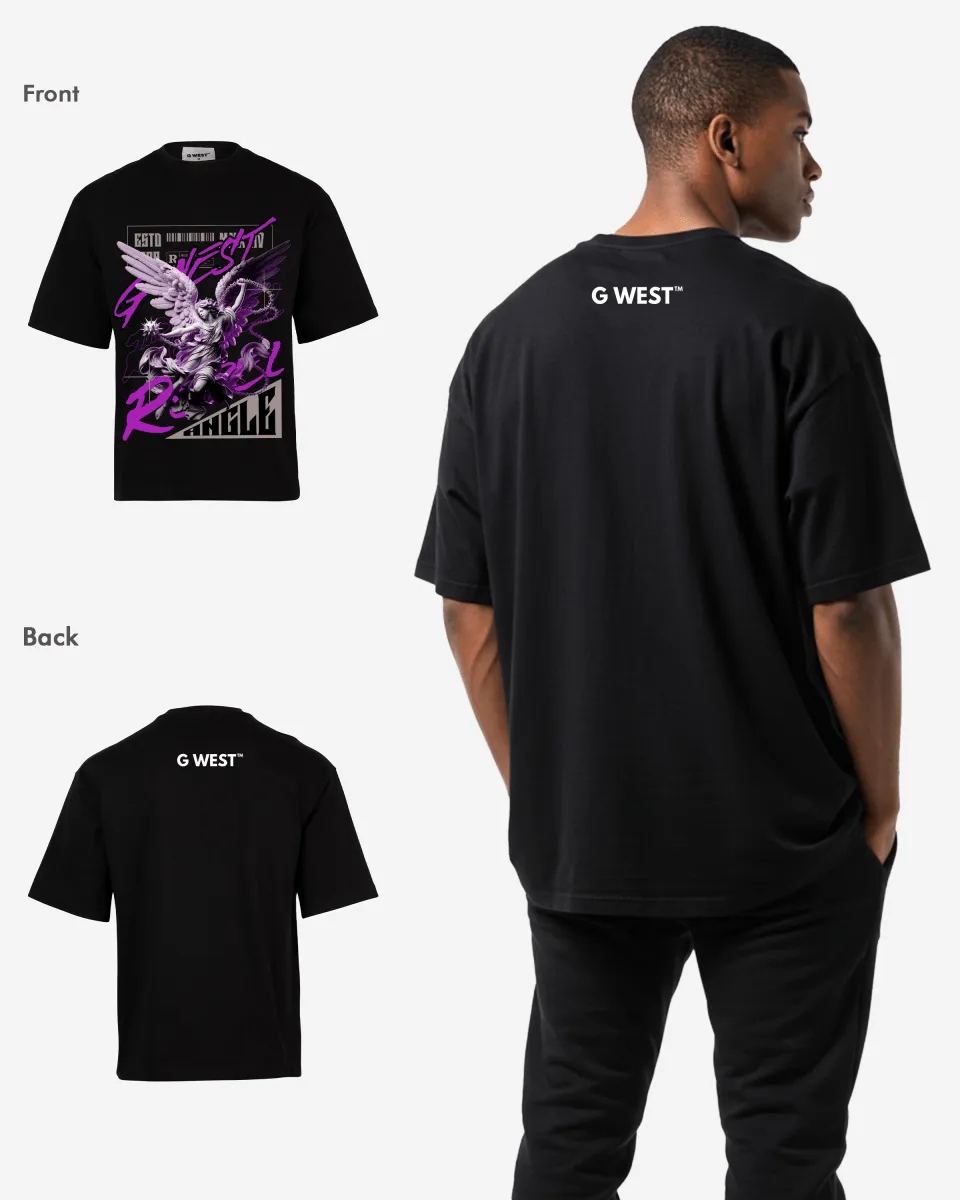 G-WEST ANGLE OVERSIZED TEE GWROJMT99