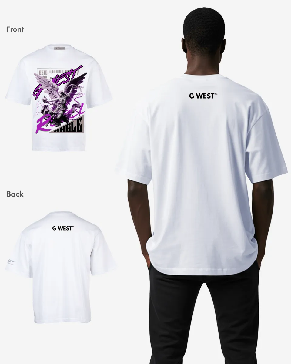 G-WEST ANGLE OVERSIZED TEE GWROJMT99