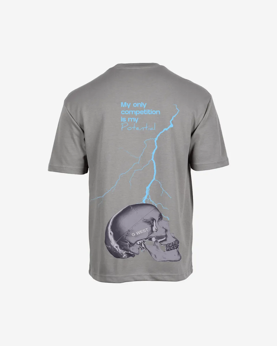 G West Oversized Lighting Skull Tee