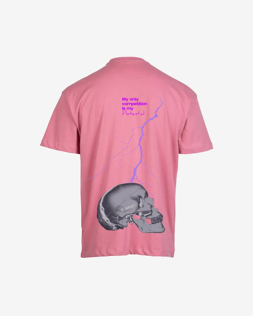 G West Oversized Lighting Skull Tee