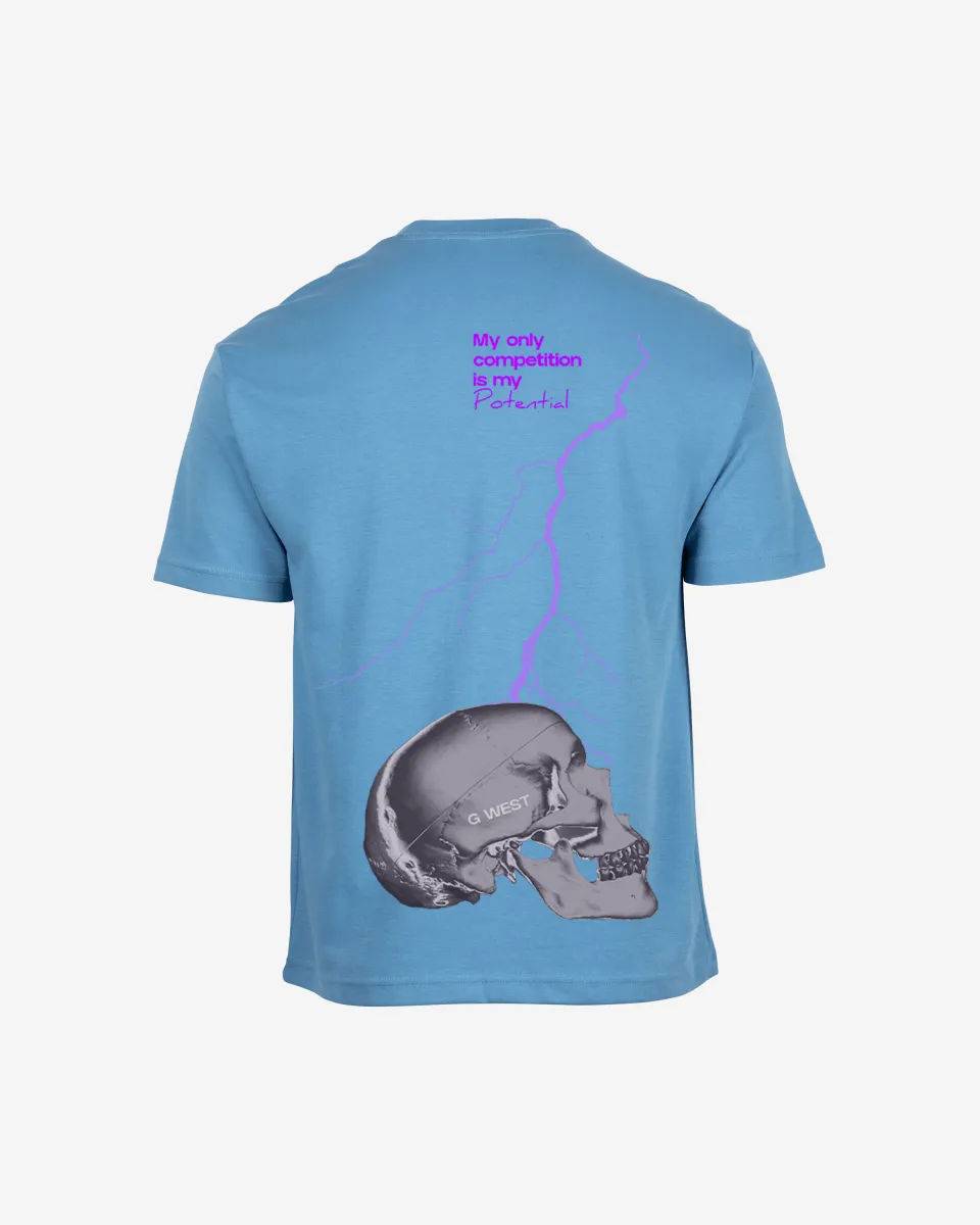 G West Oversized Lighting Skull Tee