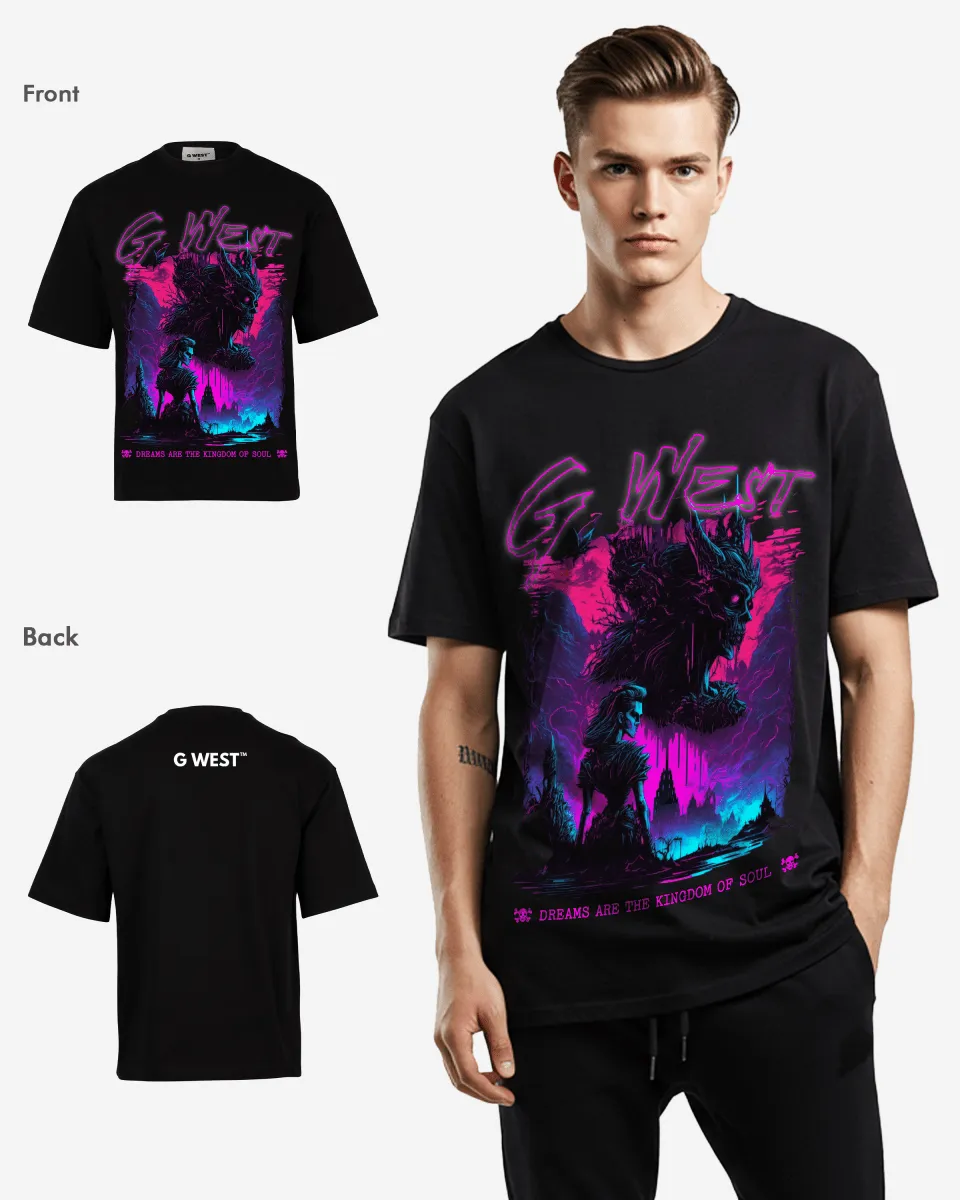 G-WEST SOUL'S KINGDOM OVERSIZED TEE GWROJMT185