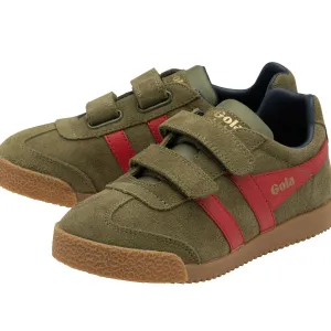 Gola kids Harrier Strap Khaki/ Deep Red/ Navy