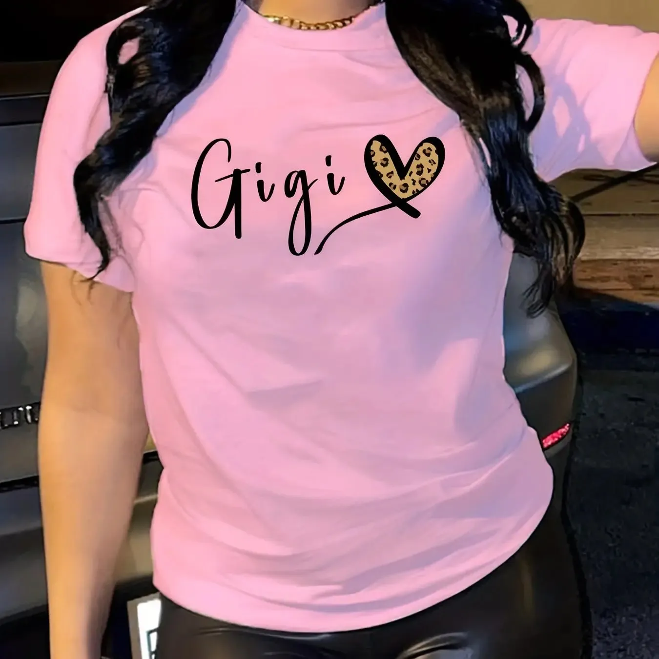 Heart Print Casual Tee
