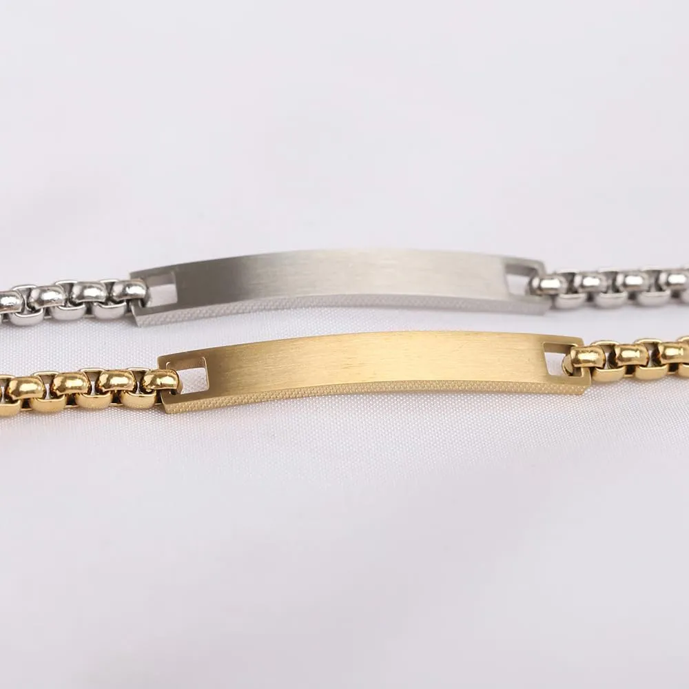 Hebrew Thin Bracelet - Stackable Wristbands Israel Judaica Jewelry Personalized with ID Name of God Amulet Prayer Adjustable Stainless Steel Chain Bracelet, 6.69" or 7.87"