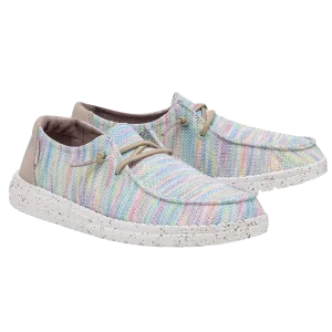 Hey Dude Ladies Wendy Sox Aurora White Slip On Shoes 121920214