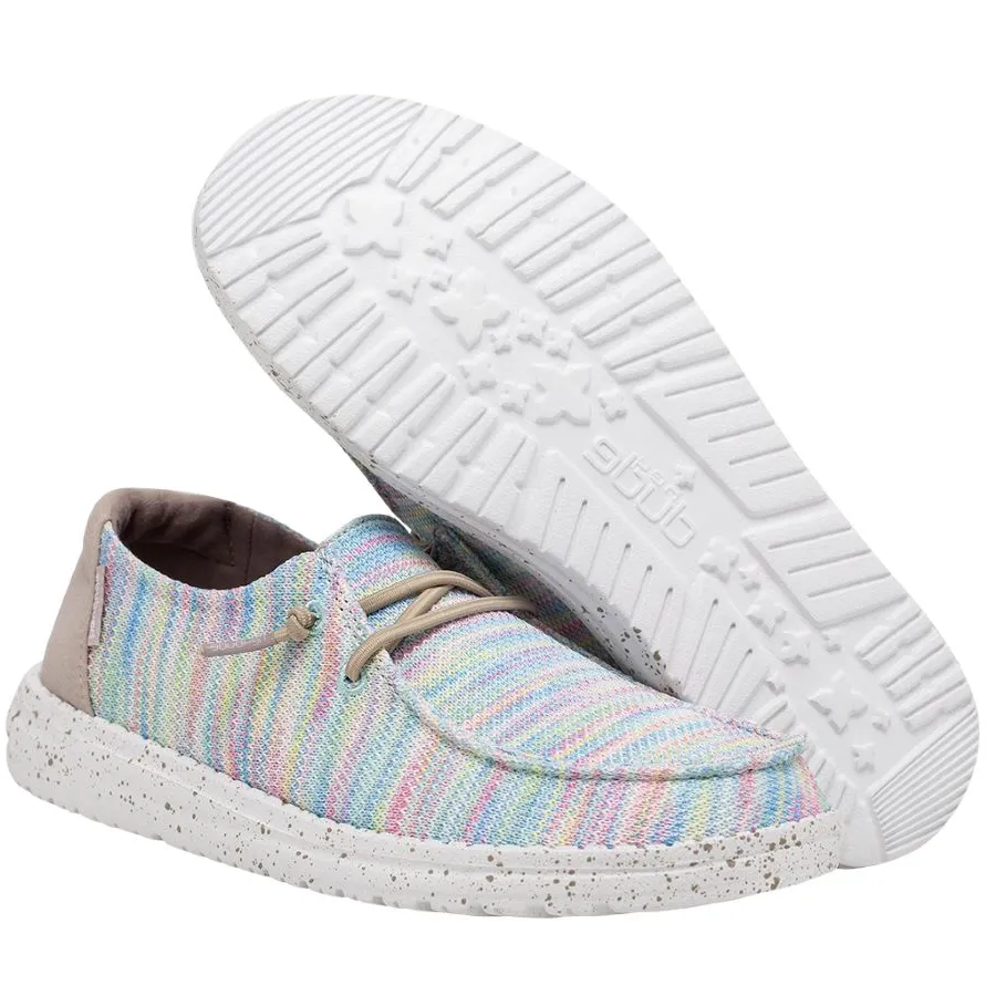 Hey Dude Ladies Wendy Sox Aurora White Slip On Shoes 121920214